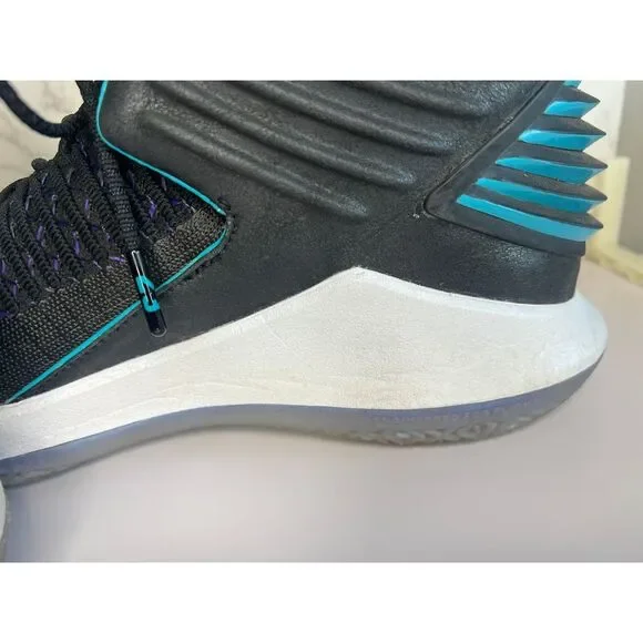 Nike Air‎ Jordan XXXII 32 CEO Black Rapid Teal White Size 12 Men's Sneakers - Picture 7 of 11